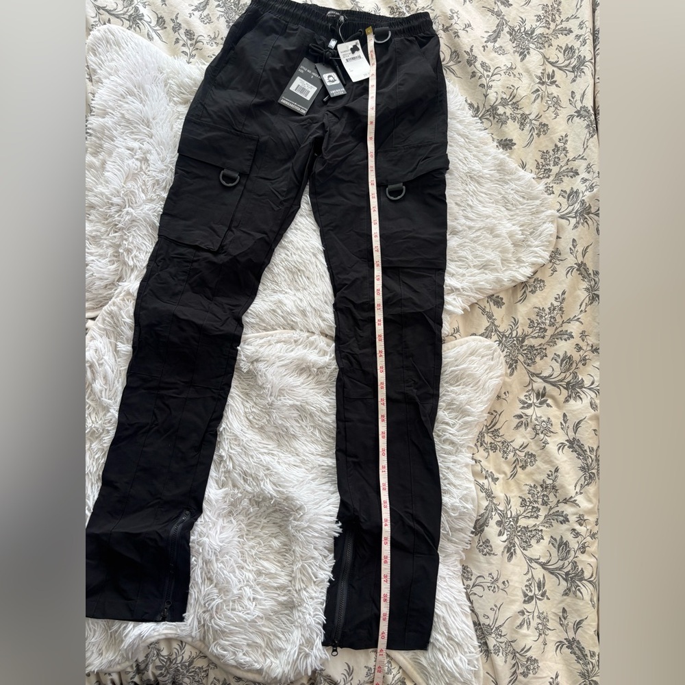 American Stitch Black Utility Cargo Pants D-Ring Zip Hem NWT Sz S - Picture 6 of 13
